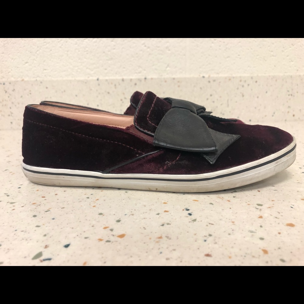 Kate Spade purple velvet slip ons - Picture 6 of 10